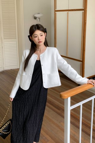 Hara Tassels Tweed Suit in White