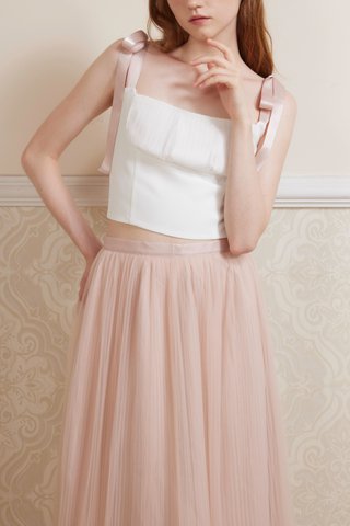 Aster Ribbon Top in White