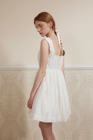 Protea Mini Dress Romper in White