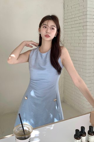Lisse Mini Dress in Blue