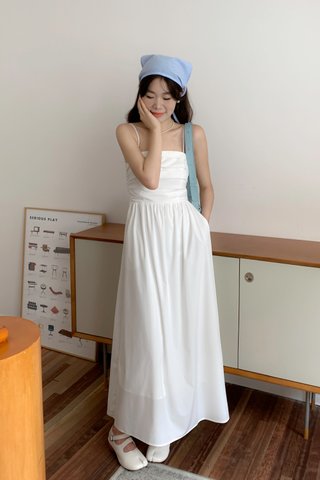 Noelle Tube Maxi Dress in White