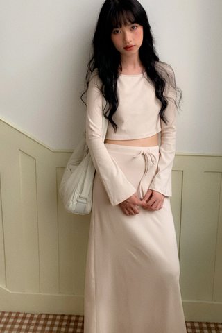 Melina Bell Sleeve Top in Nude