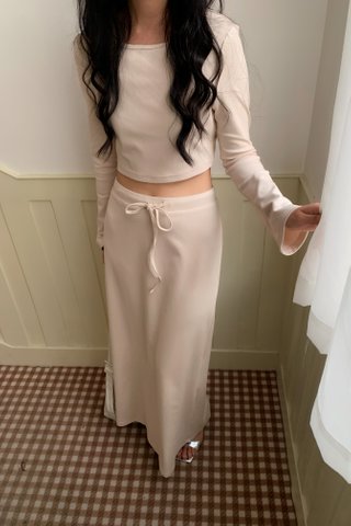Melina Longline Skirt in Nude