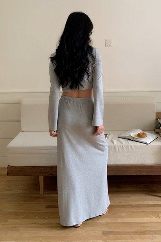 Melina Longline Skirt in Grey