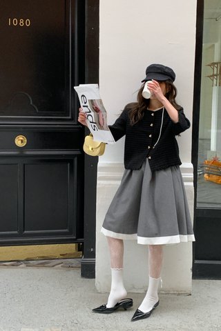 Vander Tweed Blouse in Black