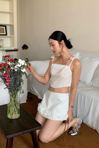 Althea Floral Skort in White
