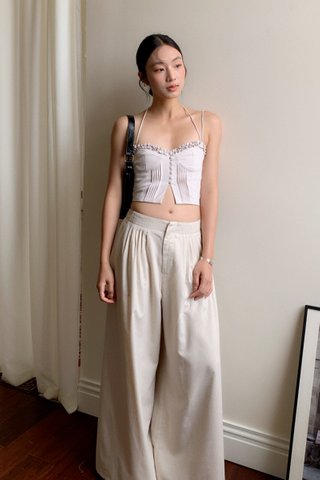Sandy Pleated Trousers in Sand