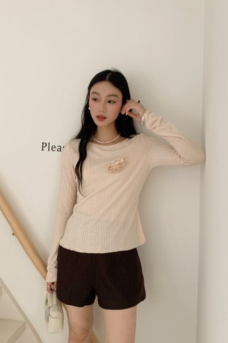 Flower Mesh Top in Blush