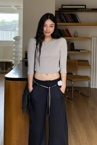 Momo Long Sleeve Tee in Taupe