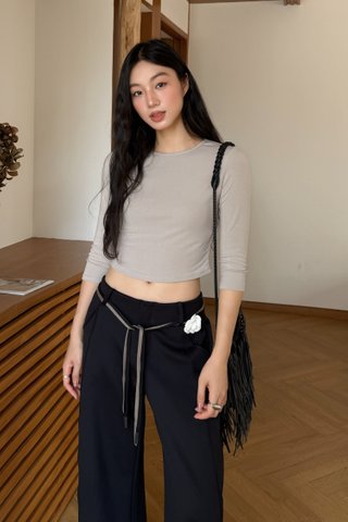 Momo Long Sleeve Tee in Taupe