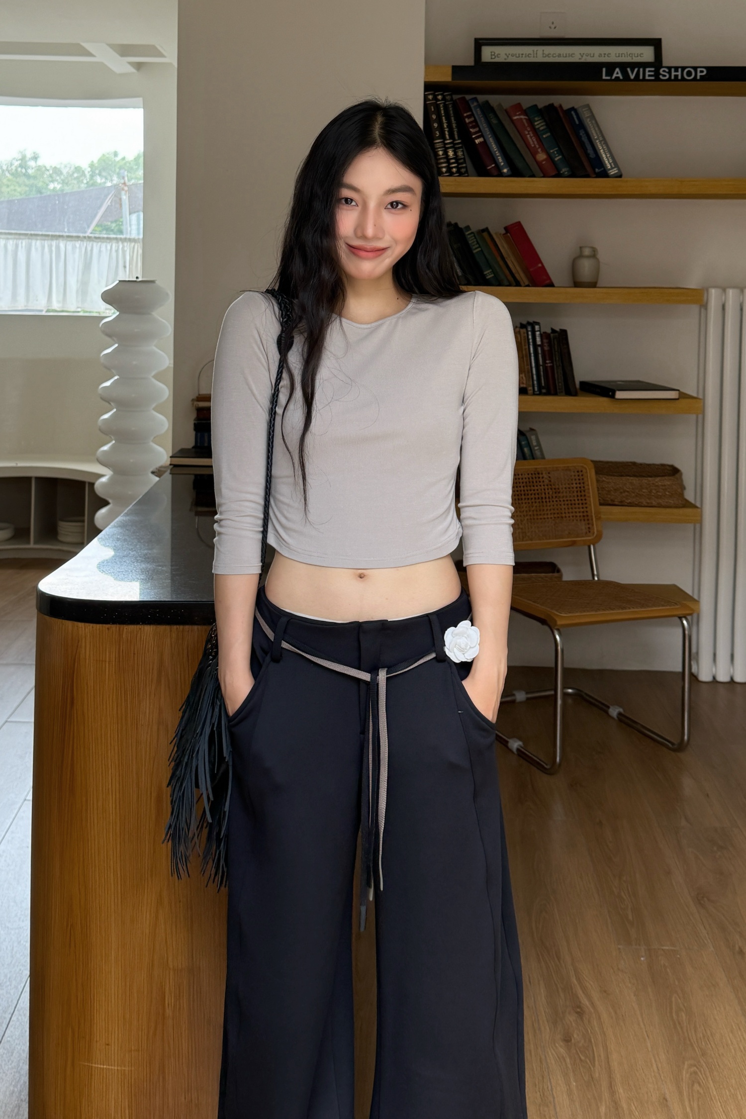 Momo Long Sleeve Tee in Taupe | Morre Sdn. Bhd.