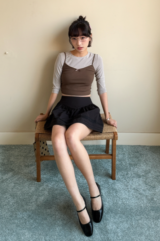 Miu Cami Top in Brown