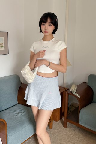 Miu Ribbed Skort in Blue