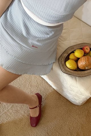 Miu Ribbed Skort in Blue