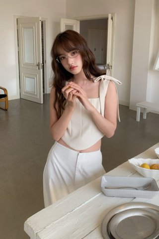 Sher Ribbon Top in Nude