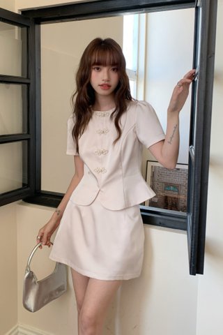 Fú Satin Blouse in Champagne