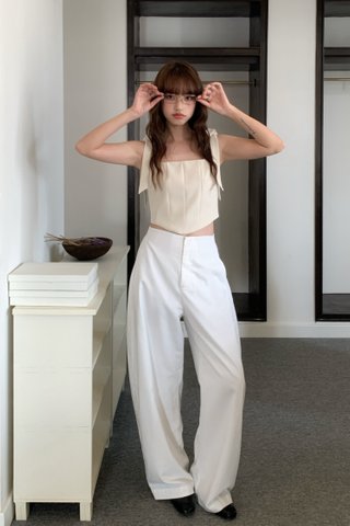 Trisse Barrel Pants in White