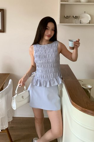 Eclair Full Smock Top in Blue