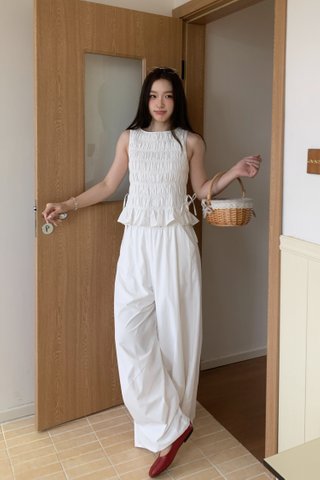Eclair Full Smock Top in White