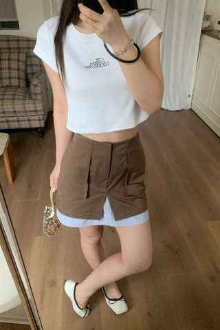 Miu Duo Skirt in Brown