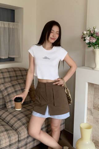 Miu Duo Skirt in Brown