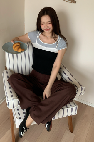 Trisse Barrel Pants in Brown
