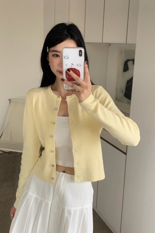 Emely Knit Cardigan in Yellow