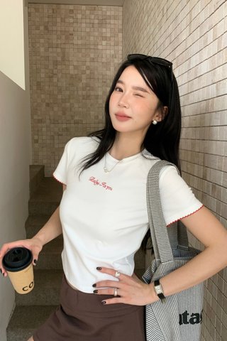 Baby Is You Tee in Red