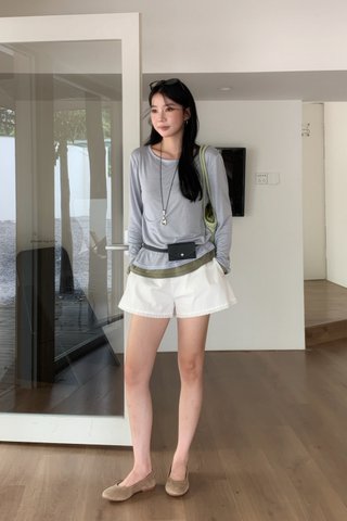Novara Lace Trim Shorts in White