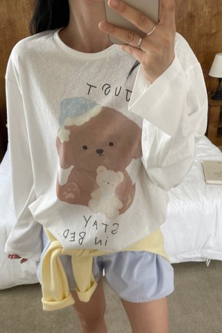 Fifi Long Sleeve Tee in Brown