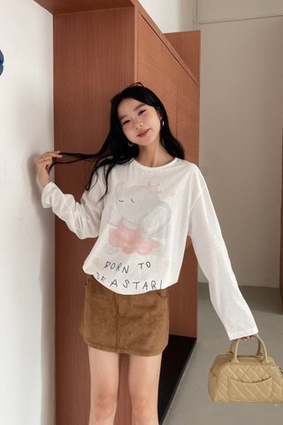 Ellie Long Sleeve Tee in Grey