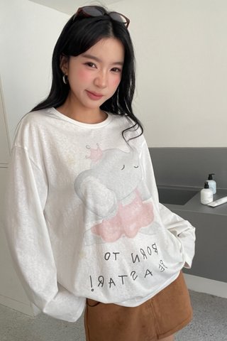 Ellie Long Sleeve Tee in Grey