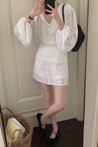 Jenny Crochet Skirt in White
