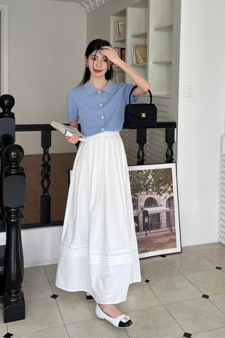 Emila Midi Skirt in White